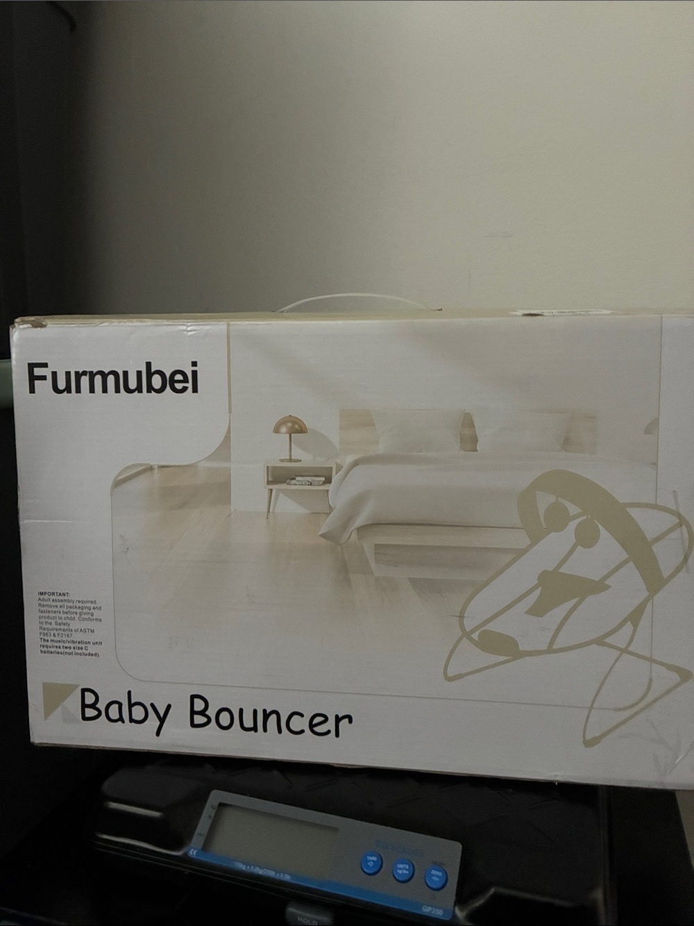 Furmubei Cream Baby Bouncer